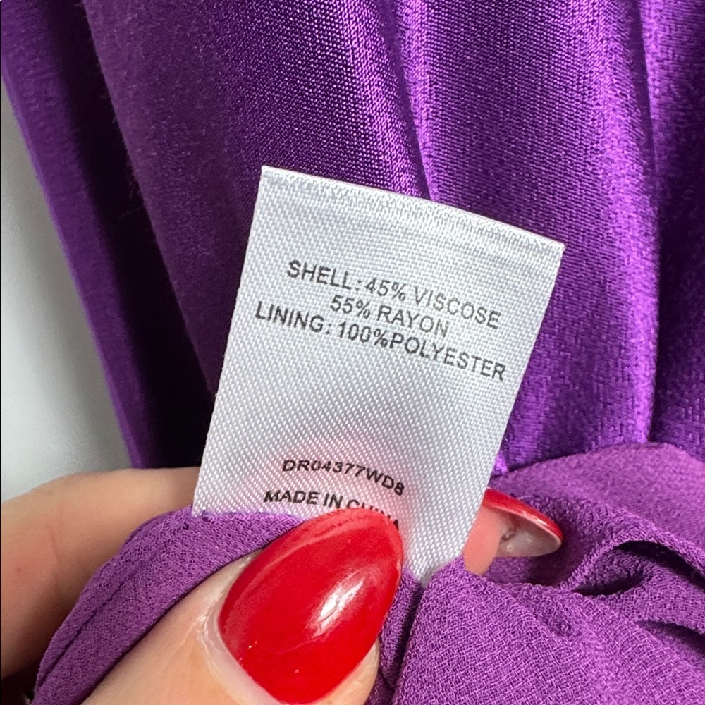NWT Meshki Tyler Strapless Satin Midi Dress Purple Grape‎ Size Small - Picture 6 of 10